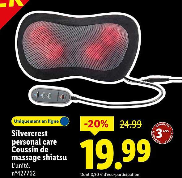 Silvercrest personal care Coussin de massage shiatsu