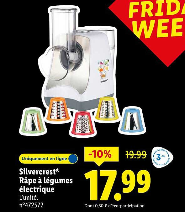 Silvercrest® Râpe à légumes électrique