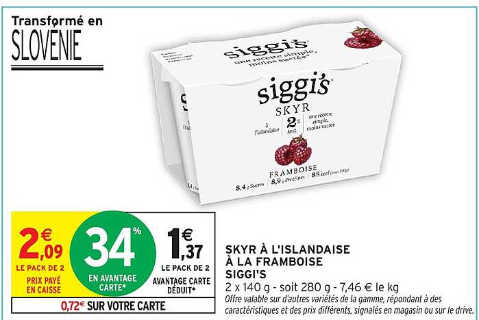 SKYR À L'ISLANDAISE À LA FRAMBOISE