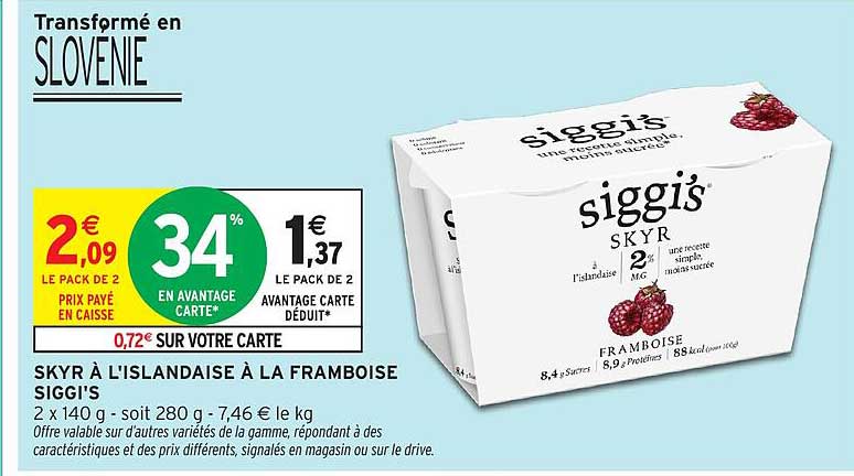 SKYR À L'ISLANDAISE À LA FRAMBOISE SIGGI'S