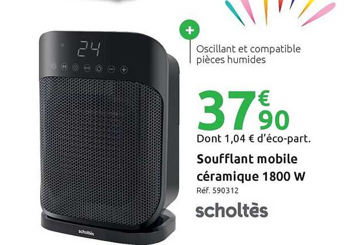 Soufflant mobile céramique 1800 W