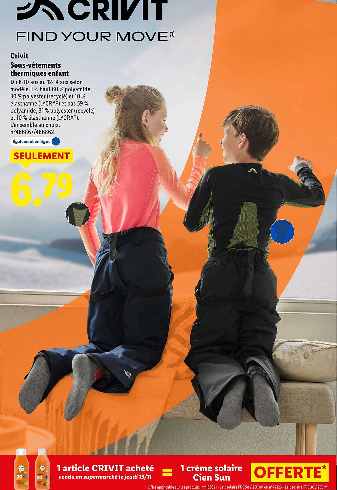 Sous-vêtements thermiques enfant