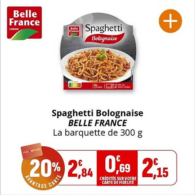 Spaghetti Bolognaise BELLE FRANCE