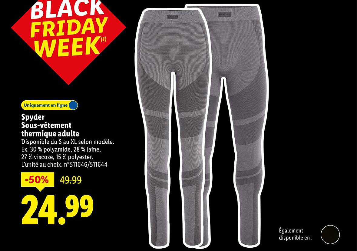 Spyder Sous-vêtement thermique adulte