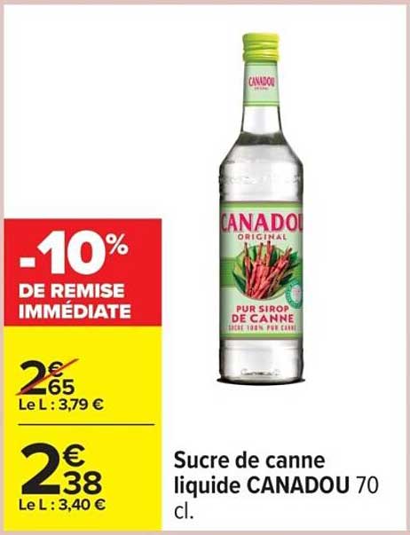 Sucre de canne liquide CANADOU 70 cl.