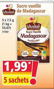 Sucre vanillé de Madagascar