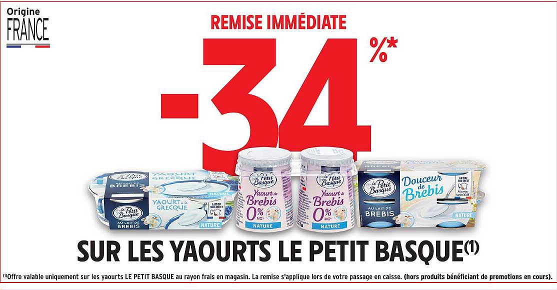 SUR LES YAOURTS LE PETIT BASQUE