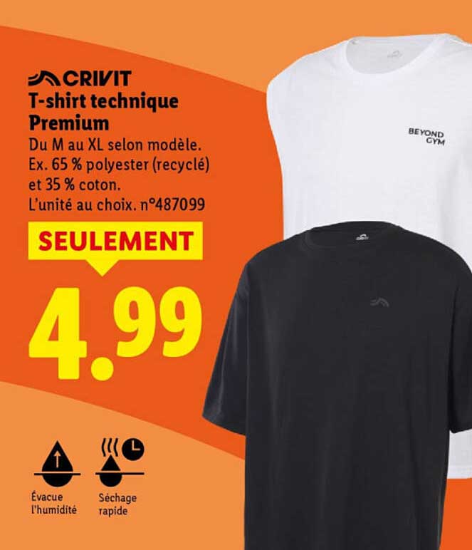 T-shirt technique Premium