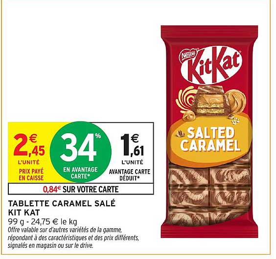 TABLETTE CARAMEL SALÉ KIT KAT