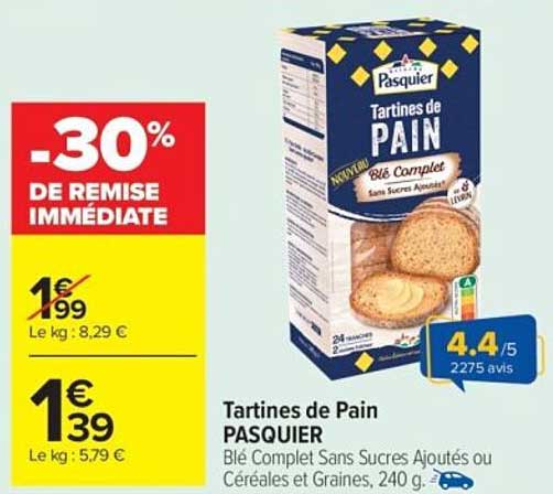 Tartines de Pain Pasquier