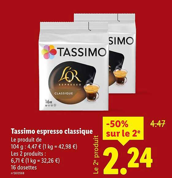 Tassimo espresso classique
