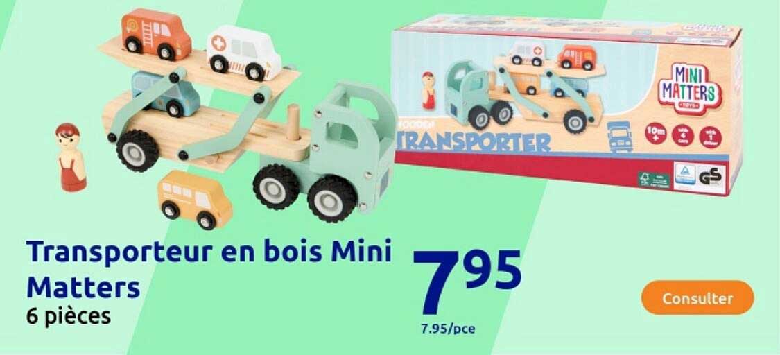 Transporteur en bois Mini Matters