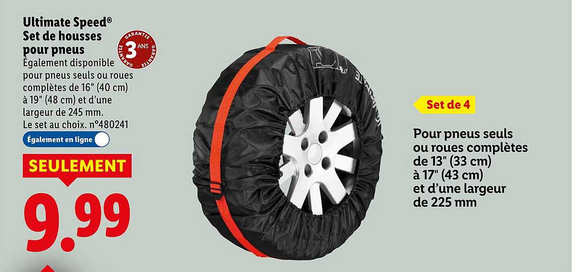 Ultimate Speed® Set de housses pour pneus