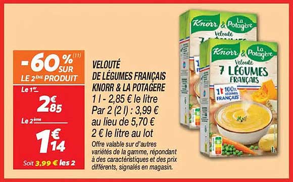 VELOUTÉ DE LÉGUMES FRANÇAIS KNORR & LA POTAGÈRE