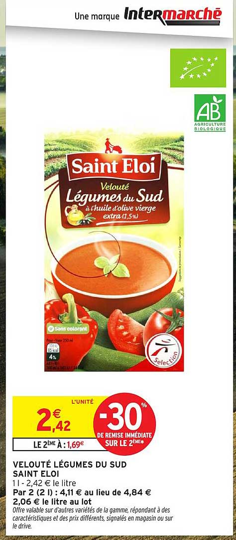 VELOUTÉ LÉGUMES DU SUD SAINT ELOI