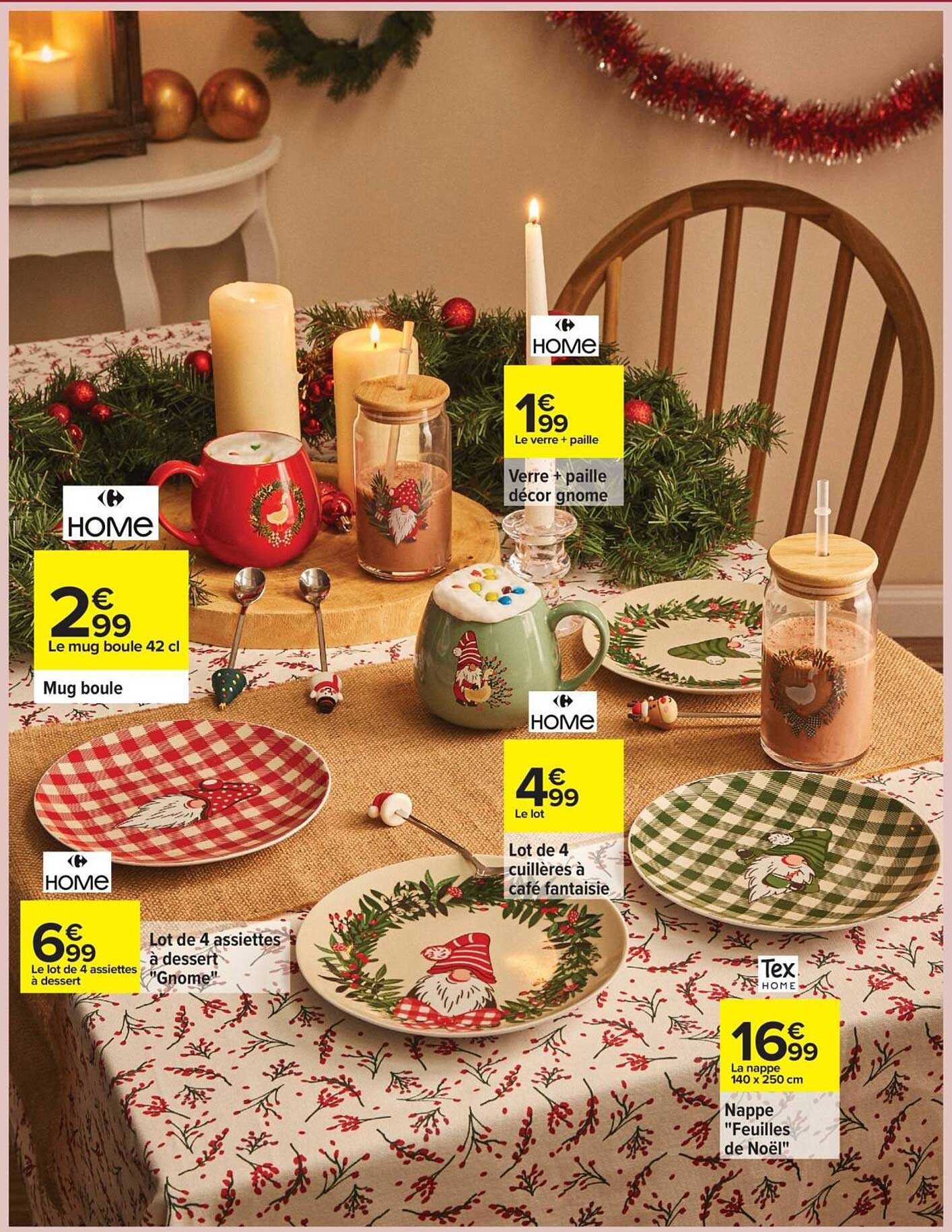 Verre + paille décor gnome