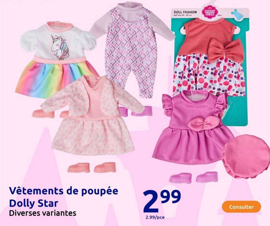 Vêtements de poupée Dolly Star