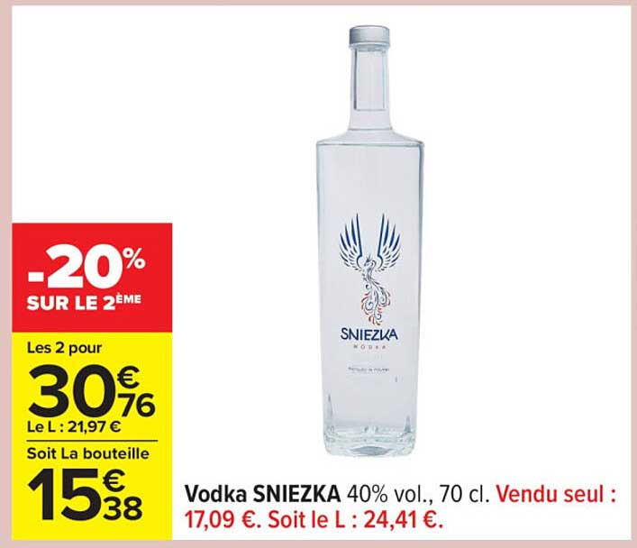 Vodka Sniezka 40% vol., 70 cl