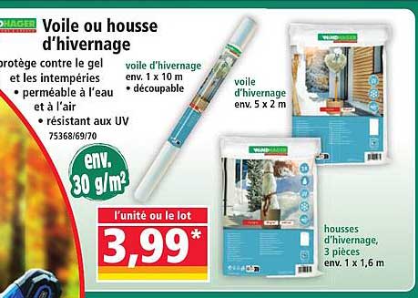 Voile ou housse d’hivernage