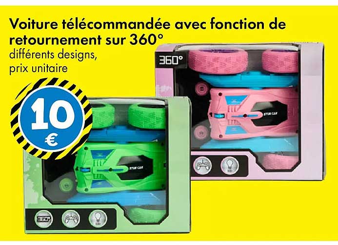 Voiture télécommandée avec fonction de retournement sur 360°