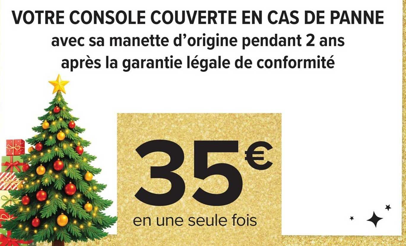VOTRE CONSOLE COUVERTE EN CAS DE PANNE avec sa manette d’origine pendant 2 ans après la garantie légale de conformité