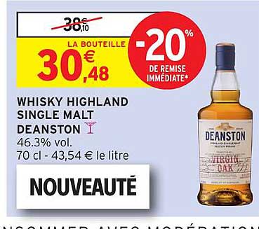 WHISKY HIGHLAND SINGLE MALT DEANSTON