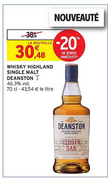 WHISKY HIGHLAND SINGLE MALT DEANSTON