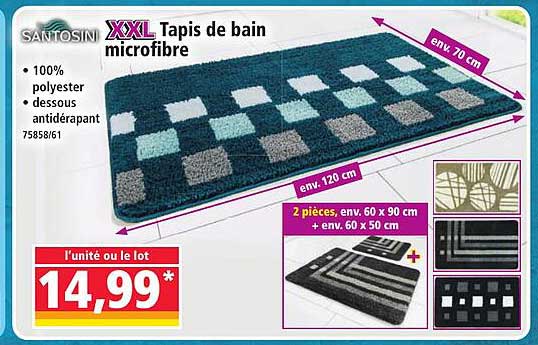 XXL Tapis de bain microfibre