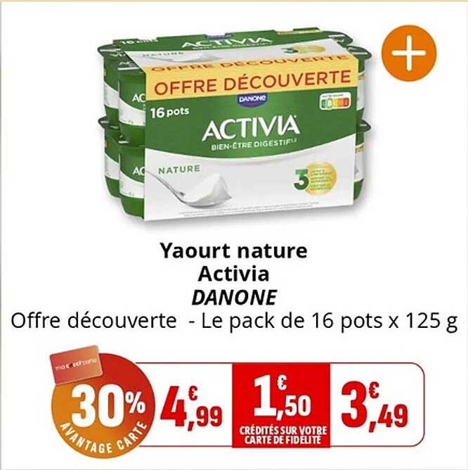 Yaourt nature Activia DANONE