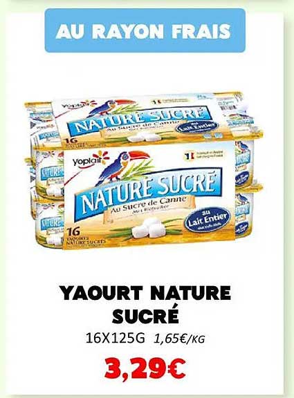 YAOURT NATURE SUCRÉ