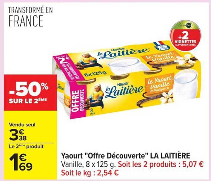 Yaourt "Offre Découverte" LA LAITIÈRE