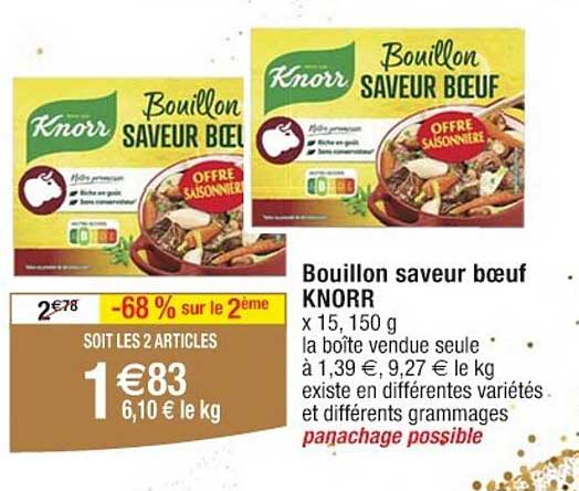 Bouillon saveur bœuf KNORR