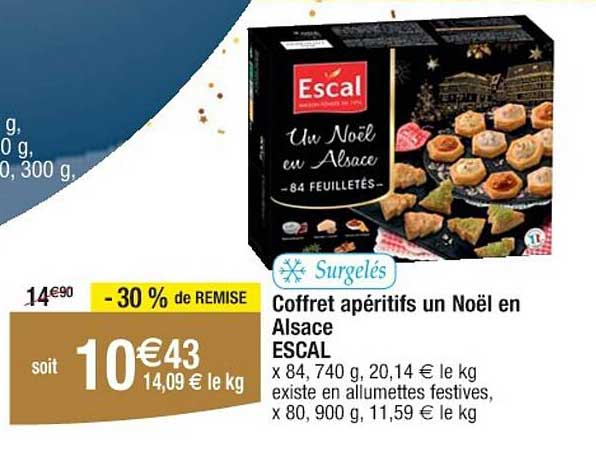 Coffret apéritifs un Noël en Alsace ESCAL