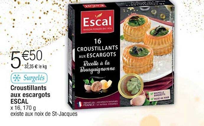 Croustillants aux escargots ESCAL