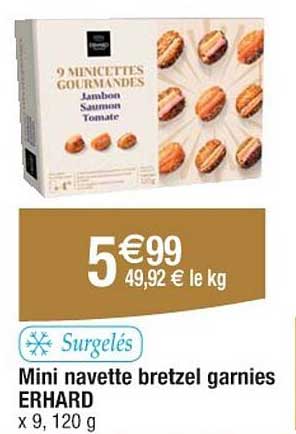 Mini navette bretzel garnies ERHARD