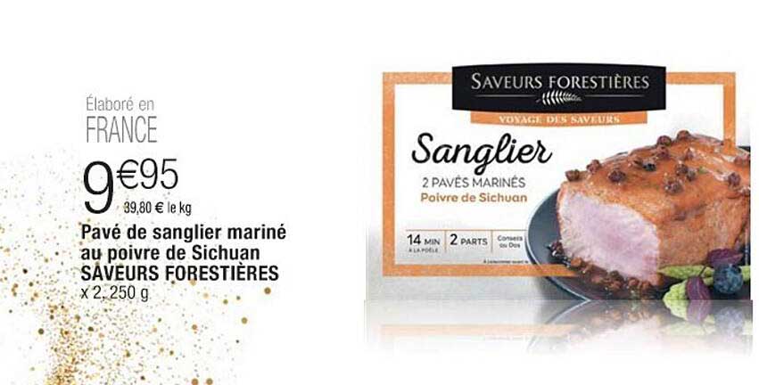 Pavé de sanglier mariné au poivre de Sichuan SAVEURS FORESTIÈRES