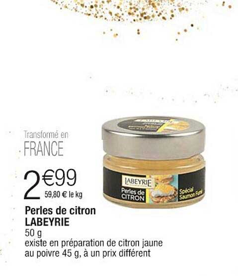 Perles de citron LABEYRIE