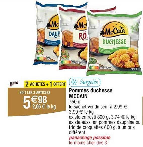 Pommes duchesse MCCAIN