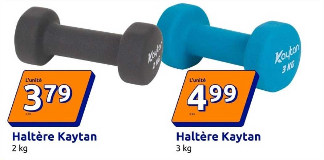 Kaytan Promo Haltère Kaytan chez Action - 123Catalogue.fr