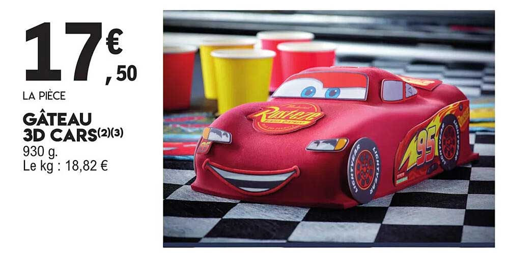 GÂTEAU 3D CARS