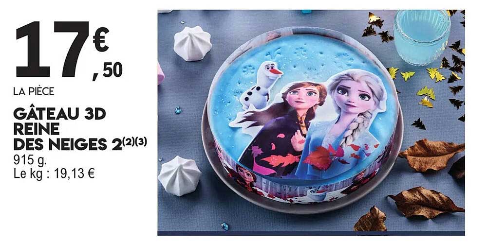 GÂTEAU 3D REINE DES NEIGES