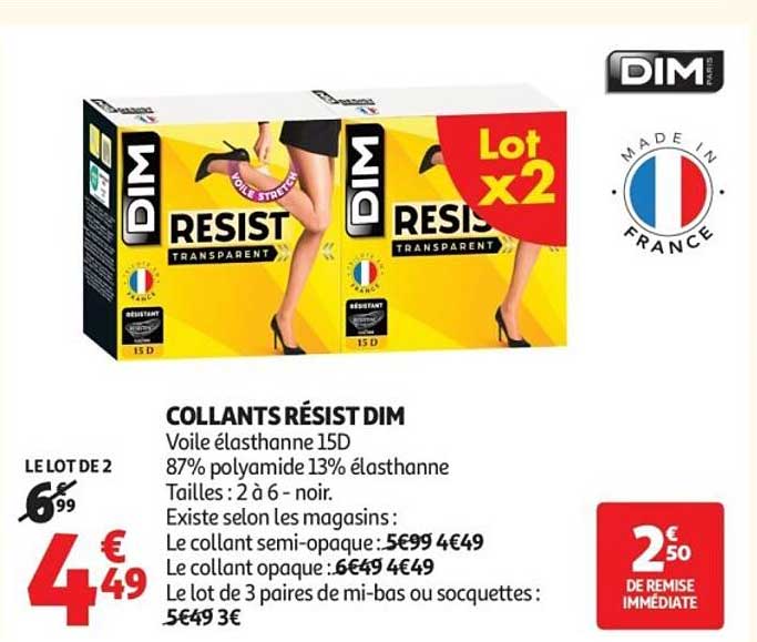 COLLANTS RÉSIST DIM