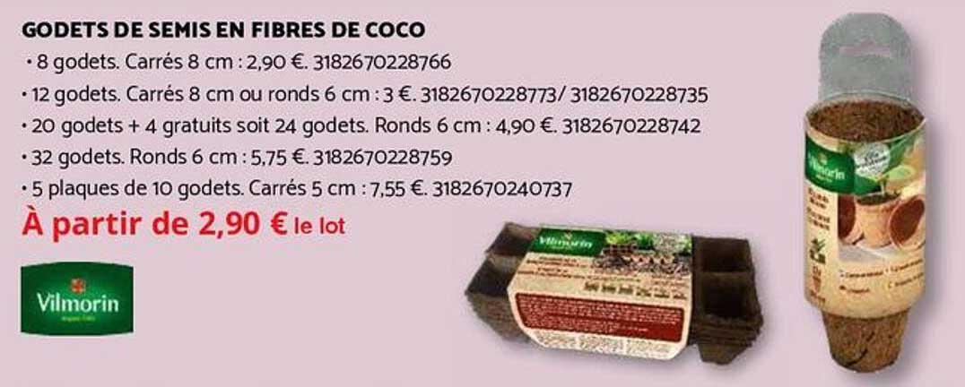 GODETS DE SEMIS EN FIBRES DE COCO