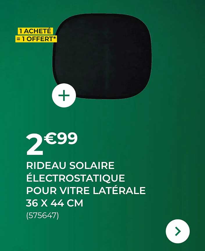 RIDEAU SOLAIRE ÉLECTROSTATIQUE POUR VITRE LATÉRALE