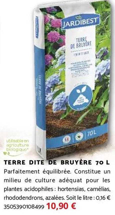 TERRE DITE DE BRUYÈRE 70 L