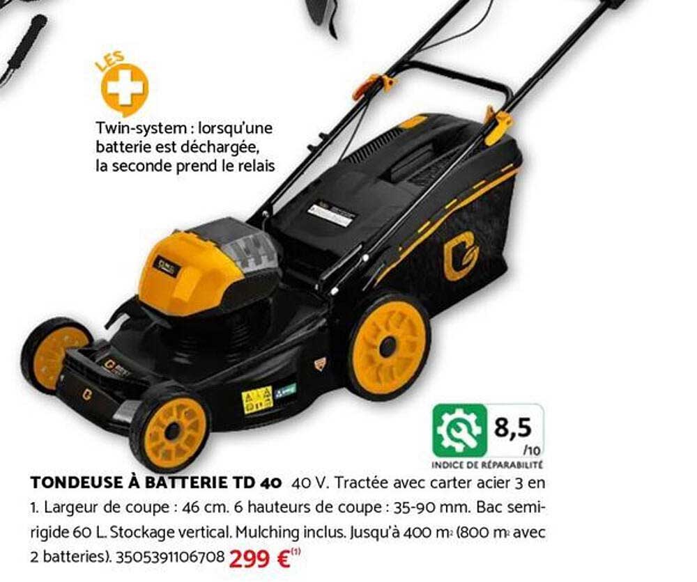 TONDEUSE À BATTERIE TD 40