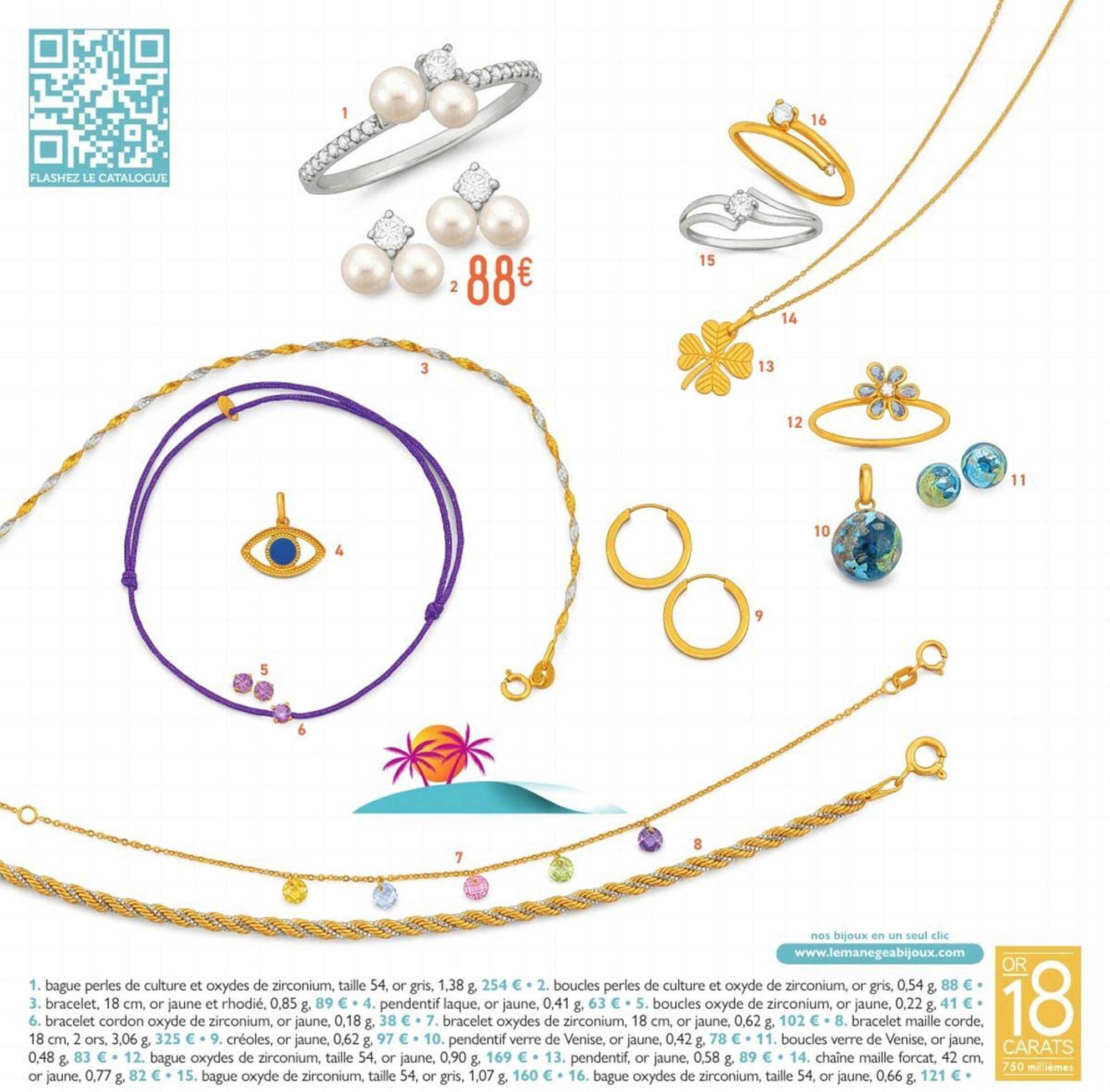 Bague perles de culture et oxydes de zirconium à 88€