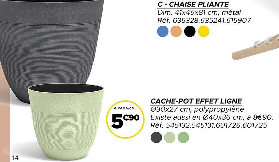CACHE-POT EFFET LIGNE
