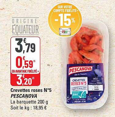 Crevettes roses N°5 PESCANOVA