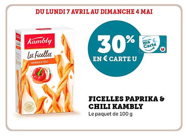 Ficelles Paprika & Chili Kambly